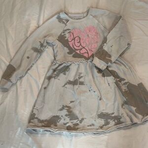 Grayson Threads Sweater Dress Girls X-Small 4-5 ALL YOU NEED IS LOVE